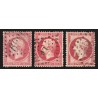 n°24, en 3 nuances de couleurs, Napoléon 80c rose, oblitérés - BEAUX D'ASPECT
