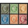 n°19/24, Napoléon Empire 1862, série complète, oblitérés - TB D'ASPECT