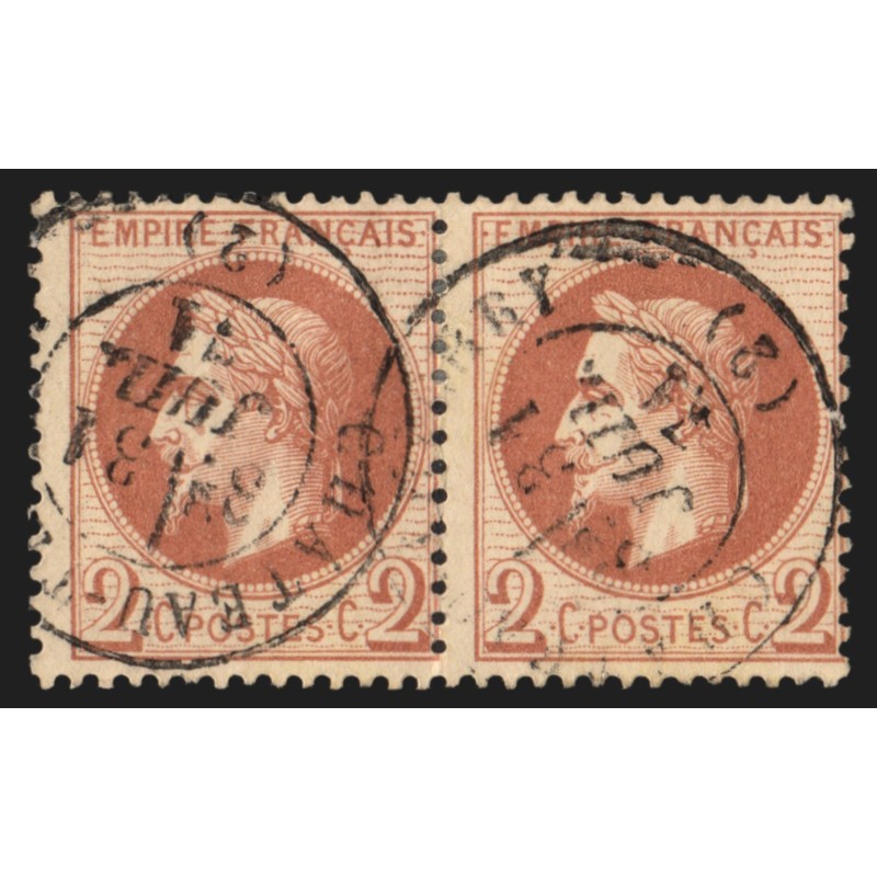 n°26B paire, oblitéré càd CHÂTEAU-THIERRY - TB D'ASPECT