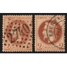 n°26A/26B, les 2 types, Napoléon Lauré, 2c rouge-brun, oblitérés - TB D'ASPECT