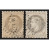 n°27B, en 2 nuances, Napoléon Lauré, 4c gris, oblitérés - TB D'ASPECT