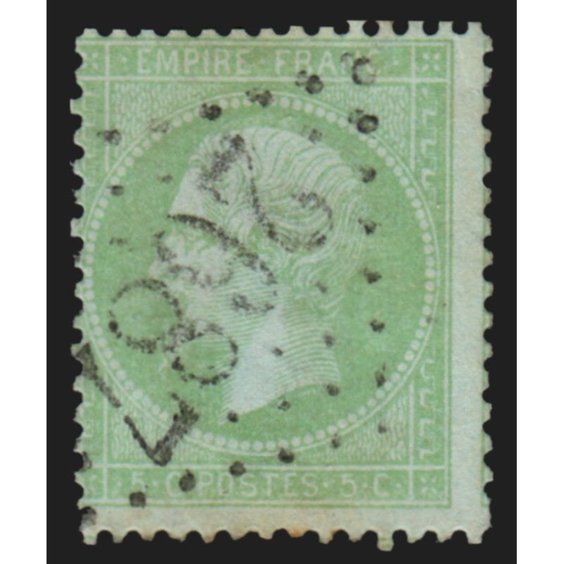 n°35, 5c vert-pâle sur bleu, oblitéré GC 2687 NOTRE-DAME-DE-LIESSE Aisne - B/TB