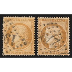 n°36, en 2 nuances de couleurs, Cérès Siège de Paris, 10c bistre - BEAUX