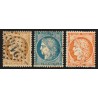 n°36/38, Cérès Siège de Paris 1870, série complète, oblitérés - B/TB