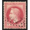 n°32, Napoléon Lauré, 80c rose, oblitéré, effigie bien dégagée - TTB