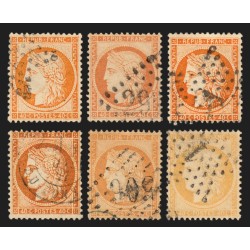n°38, en 6 nuances de couleurs, Cérès Siège de Paris, 40c orange - TB
