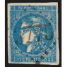 n°46B, Cérès Bordeaux, 20c bleu, oblitéré GC 3775 SAINT-MERE-EGLISE Manche - TB