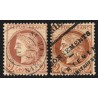 n°51/51a, les 2 nuances, Cérès, 2c rouge-brun et brun-rouge-foncé - TB