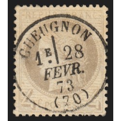 n°52, Cérès, 4c gris, oblitéré càd Type16 GUEUGNON - TB