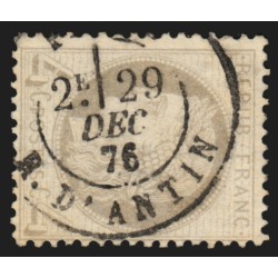 n°52, Cérès, 4c gris, oblitéré càd Paris rue d'Antin - TB