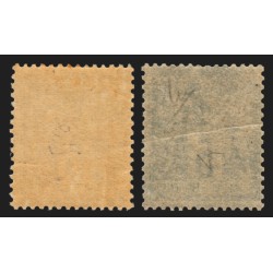 n°75, les 2 nuances, Sage 5c vert + vert-sur-verdâtre, neufs ** sans charnière