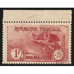 n°231, Orphelins de guerre, 1fr + 25c carmin, neuf ** sans charnière - TB
