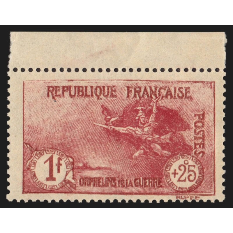 n°231, Orphelins de guerre, 1fr + 25c carmin, neuf ** sans charnière - TB n°231, Orphelins de guerre, 1fr + 25c carmin, neuf ** sans charnière - TB