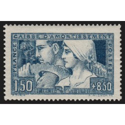 n°252a, Caisse d'Amortissement, Le Travail, Type II, neuf * avec charnière - TB