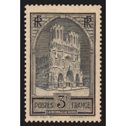 n°259, Cathédrale de Reims, 3fr ardoise, Type I, neuf ** sans charnière - TB
