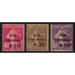 n°266/268, Caisse d'Amortissement 1930, série complète, neufs * - TB