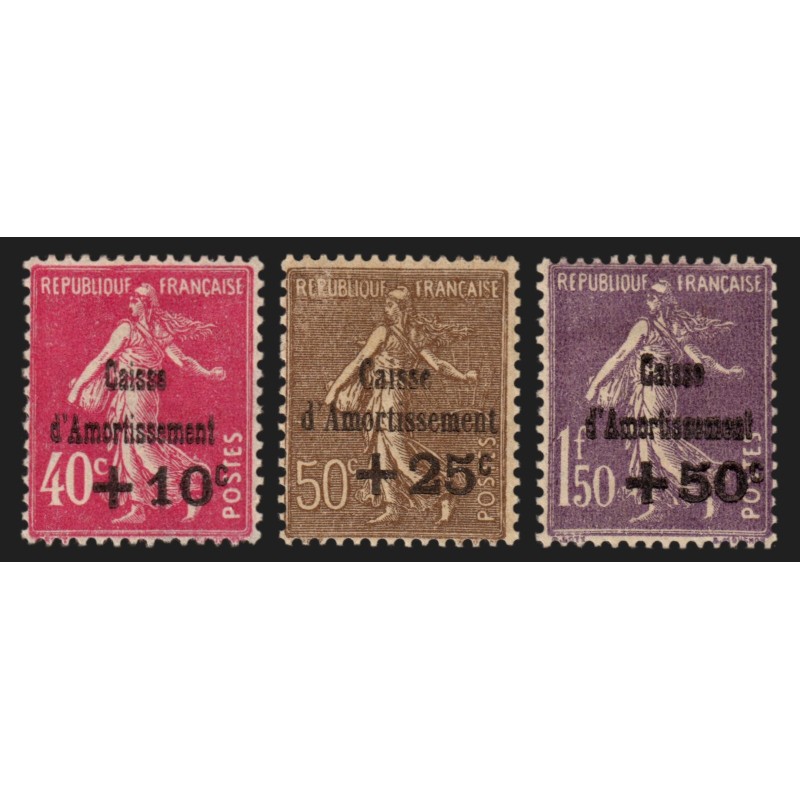 n°266/268, Caisse d'Amortissement 1930, série complète, neufs * - TB