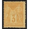 n°86, Sage 1878, 3c bistre-jaune, neuf * charnière forte, défauts, COTE 330€