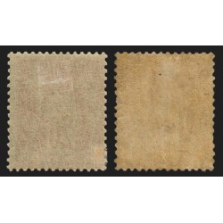 n°96 x2 nuances, Sage 20c brique sur vert, neuf * avec charnière - B/TB