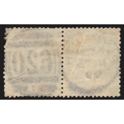 n°75, paire, Sage 5c vert, Type II, oblitéré cachet anglais 620 PLYMOUTH - déf.