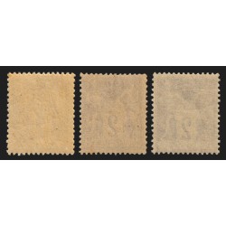 n°85, x3 nuances de couleurs, Sage 2c brun-rouge, neufs ** sans charnière - TB