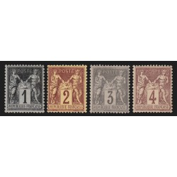 n°83, 85, 87, 88, Sage, les 4 valeurs, neufs ** sans charnière - TB