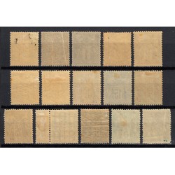 France 1876/1898, Sage, lot de 15 timbres neufs * avec charnière COTE 760€