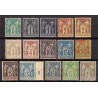 France 1876/1898, Sage, lot de 15 timbres neufs * avec charnière COTE 760€