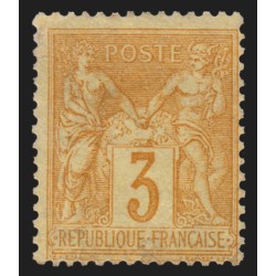 n°86, Sage 3c bistre-jaune, neuf (*) sans gomme - TB D'ASPECT