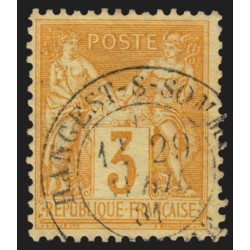 n°86, Sage 3c bistre-jaune, oblitéré càd HANGEST-SUR-SOMME (76) - TB D'ASPECT