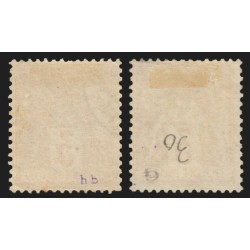 n°86/86a, les 2 nuances, Sage 3c bistre-jaune + foncé, oblitérés - TB D'ASPECT