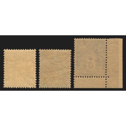n°87/87a/87b, les 3 nuances, Sage 3c gris, neufs ** sans charnière - TB