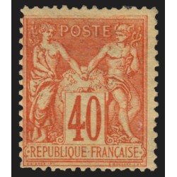 n°94, Sage 40c orange, Type II, neuf * avec gomme partielle, pièce d'attente