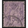 n°95, Sage 5fr violet sur lilas, oblitéré - TB D'ASPECT