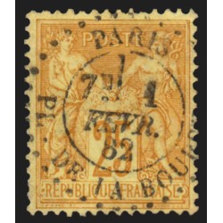 n°92, Sage 25c bistre, càd cercle pointillé Paris Pl. de la Bourse - TB