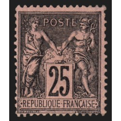 n°97, Sage 25c noir sur rose, neuf ** sans charnière - TB D'ASPECT