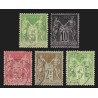 n°102/106, Sage 1898, série complète oblitérée - TB