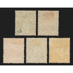 n°102/106, Sage 1898, série complète oblitérée - TB D'ASPECT