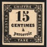 Timbres-Taxe n°3, 15c noir, neuf * légère trace de charnière - TB