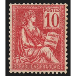 n°116, Mouchon 10c rouge, Type II, neuf * légère trace de charnière - SUPERBE