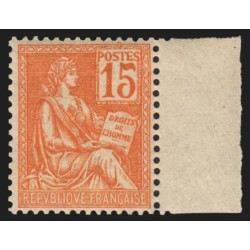n°117, Mouchon 15c orange, Type II, neuf ** sans charnière - SUPERBE
