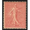 n°129, Semeuse lignée, 10c rose, neuf ** sans charnière - TB