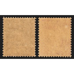 n°131, en 2 nuances, Semeuse lignée, 20c brun-lilas, neufs * infime trace ch.