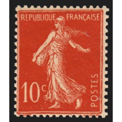 n°135c, Semeuse fond plein, 10c rouge, Type III, neuf ** sans charnière - TB