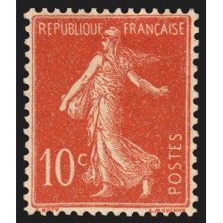 n°135, Semeuse fond plein, 10c rouge, Type I, neuf ** sans charnière - SUPERBE