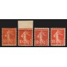 n°138, lot de variétés, papier GC, piquage à cheval, anneau-lune, neufs * - TB