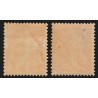 n°138c, Semeuse 1907, 10c ÉCARLATE + normal, neufs * avec trace de ch. - TB