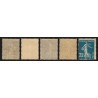 n°140, en 4 nuances + recto-verso, Semeuse 25c bleu, neufs ** sans charnière TB