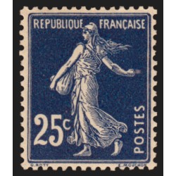 n°140b, Semeuse 25c bleu-noir, neuf ** sans charnière - TB