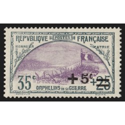n°166, Orphelins de guerre, 5c sur 35+25c ardoise et violet, neuf ** - TB